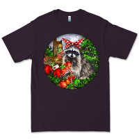 Plum Christmas Raccoon Premium Tee - LillyAllenDesigns