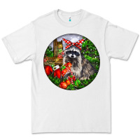 White Christmas Raccoon Premium Tee - LillyAllenDesigns