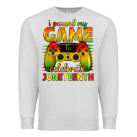Dove Grey i paused my game celebrate juneteenth Premium Sweatshirt - texasbilliewilder