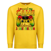 Lemon i paused my game celebrate juneteenth Premium Sweatshirt - texasbilliewilder