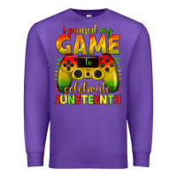 Purple i paused my game celebrate juneteenth Premium Sweatshirt - texasbilliewilder