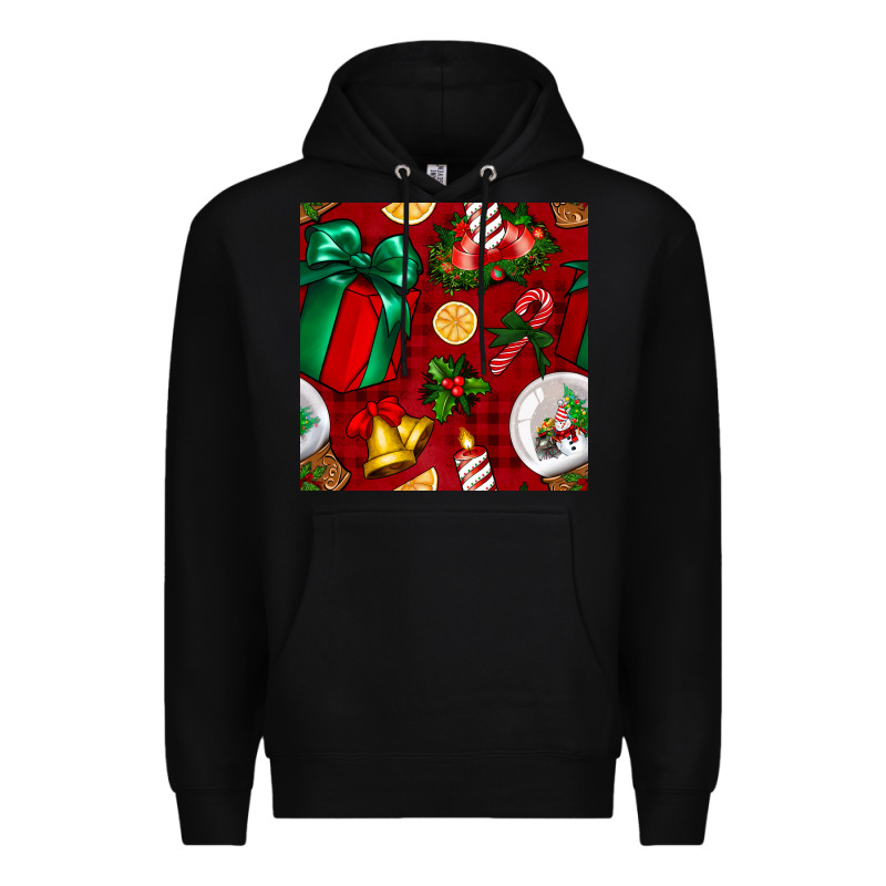 Christmas Snow Globe Seamless Pattern Premium Hoodie by BundleAndBundleShop | Teevron