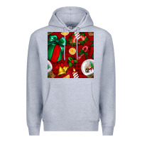 Heather Grey christmas snow globe seamless pattern Premium Hoodie - BundleAndBundleShop