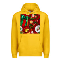 Lemon christmas snow globe seamless pattern Premium Hoodie - BundleAndBundleShop