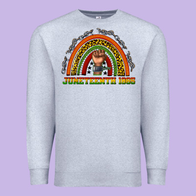 Premium Sweatshirt juneteenth 1865 rainbow