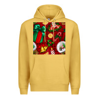 Antique Gold christmas snow globe seamless pattern Premium Hoodie - BundleAndBundleShop