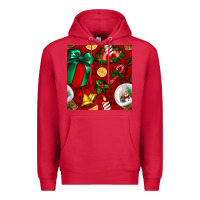 Cardinal christmas snow globe seamless pattern Premium Hoodie - BundleAndBundleShop
