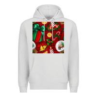 Dove Grey christmas snow globe seamless pattern Premium Hoodie - BundleAndBundleShop
