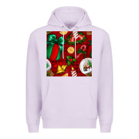 Lilac christmas snow globe seamless pattern Premium Hoodie - BundleAndBundleShop