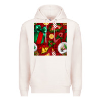 Pale Pink christmas snow globe seamless pattern Premium Hoodie - BundleAndBundleShop