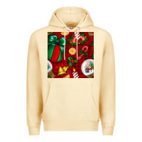 Pina Colada christmas snow globe seamless pattern Premium Hoodie - BundleAndBundleShop