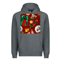Rock christmas snow globe seamless pattern Premium Hoodie - BundleAndBundleShop
