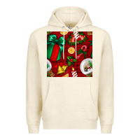 Sandshell christmas snow globe seamless pattern Premium Hoodie - BundleAndBundleShop