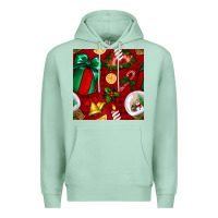 Seafoam christmas snow globe seamless pattern Premium Hoodie - BundleAndBundleShop