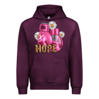Mauve Wine Breast Cancer Boxing Gloves Urban Hoodie - Artiststas
