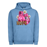 Pigment Pebble Blue Breast Cancer Boxing Gloves Urban Hoodie - Artiststas
