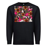 Black sunflower cowhide Premium Sweatshirt - Zillion Design Studio