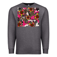 Charcoal Heather sunflower cowhide Premium Sweatshirt - Zillion Design Studio