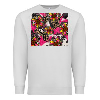 Dove Grey sunflower cowhide Premium Sweatshirt - Zillion Design Studio