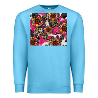 Ocean Blue sunflower cowhide Premium Sweatshirt - Zillion Design Studio