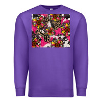 Purple sunflower cowhide Premium Sweatshirt - Zillion Design Studio