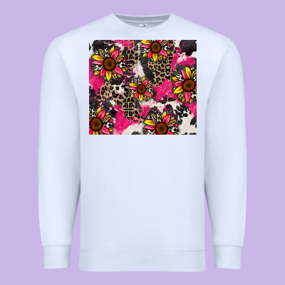 Sunflower Cowhide Premium Sweatshirt Designed By Zillion Design Studio