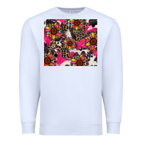 White sunflower cowhide Premium Sweatshirt - Zillion Design Studio