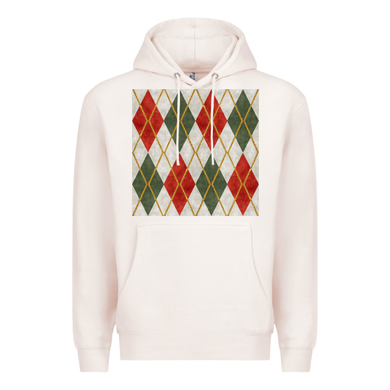 Christmas Diamond Plaid Seamless Pattern Premium Hoodie by BundleAndBundleShop | Teevron