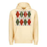 Pina Colada christmas diamond plaid seamless pattern Premium Hoodie - BundleAndBundleShop