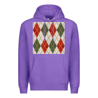 Purple christmas diamond plaid seamless pattern Premium Hoodie - BundleAndBundleShop