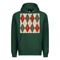 Sports Green christmas diamond plaid seamless pattern Premium Hoodie - BundleAndBundleShop