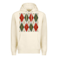 Tofu christmas diamond plaid seamless pattern Premium Hoodie - BundleAndBundleShop