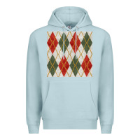 Blue Mist christmas diamond plaid seamless pattern Premium Hoodie - BundleAndBundleShop