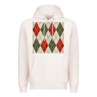 Pale Pink christmas diamond plaid seamless pattern Premium Hoodie - BundleAndBundleShop