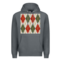 Rock christmas diamond plaid seamless pattern Premium Hoodie - BundleAndBundleShop