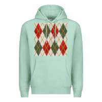 Seafoam christmas diamond plaid seamless pattern Premium Hoodie - BundleAndBundleShop