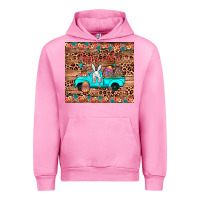 Fuchsia Pink happy easter truck Urban Hoodie - JahusDesignShop