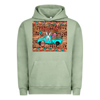 Pigment Oil Green happy easter truck Urban Hoodie - JahusDesignShop