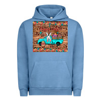 Pigment Pebble Blue happy easter truck Urban Hoodie - JahusDesignShop