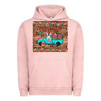 Pigment Salmon happy easter truck Urban Hoodie - JahusDesignShop