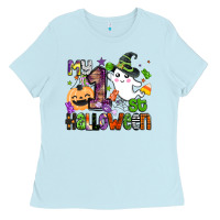 Baby Blue my 1st halloween Ladies Tee - BarkalooDesign