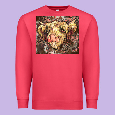 Leopard Cow Premium Sweatshirt Designed By Zillion Design Studio