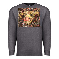 Charcoal Heather leopard cow Premium Sweatshirt - Zillion Design Studio