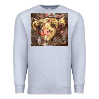Heather Grey leopard cow Premium Sweatshirt - Zillion Design Studio