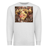 Oatmeal Heather leopard cow Premium Sweatshirt - Zillion Design Studio