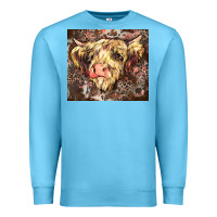Ocean Blue leopard cow Premium Sweatshirt - Zillion Design Studio