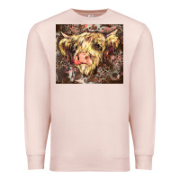 Pale Pink leopard cow Premium Sweatshirt - Zillion Design Studio
