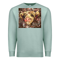 Seafoam leopard cow Premium Sweatshirt - Zillion Design Studio