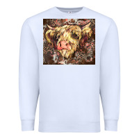 White leopard cow Premium Sweatshirt - Zillion Design Studio