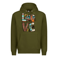 Army Green love camp Premium Hoodie - JahusDesignShop
